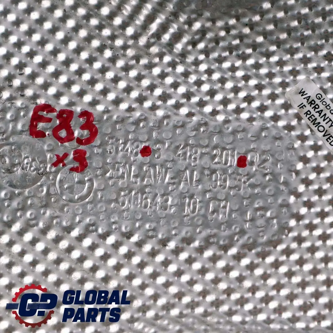 Warme Protection Feuille Transporteur Routier Droite pour BMW X3 E83 à propos du numéro de pièce 3418201 BMW X3 E83 Warme Protection Feuille Transporteur Routier Droite - SKU 3418201 - Numéro de pièce 3418201