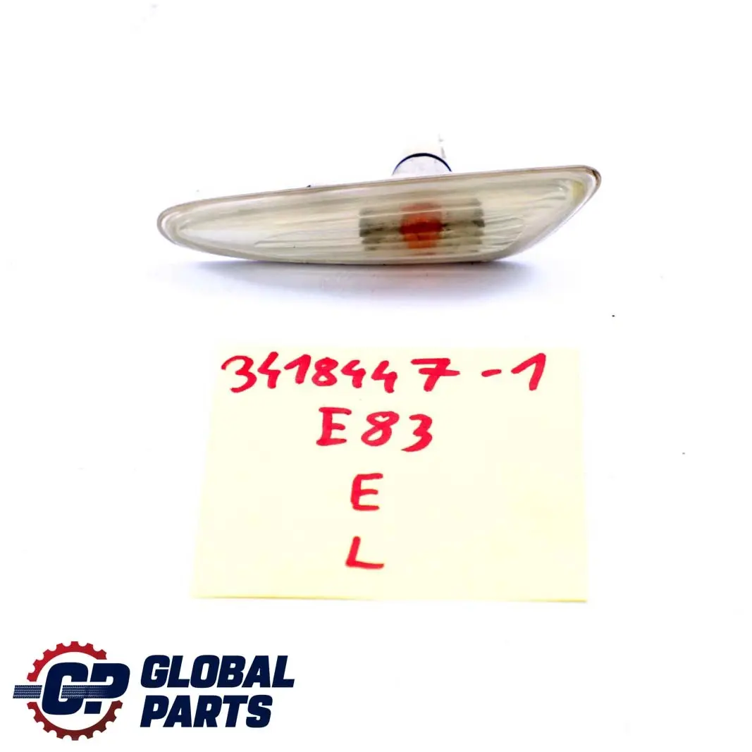 BMW X3 Series E83 1 Left Side Additional Turn Indicator Lamp White N/S - SKU 3418447-1 - Part number 3418447