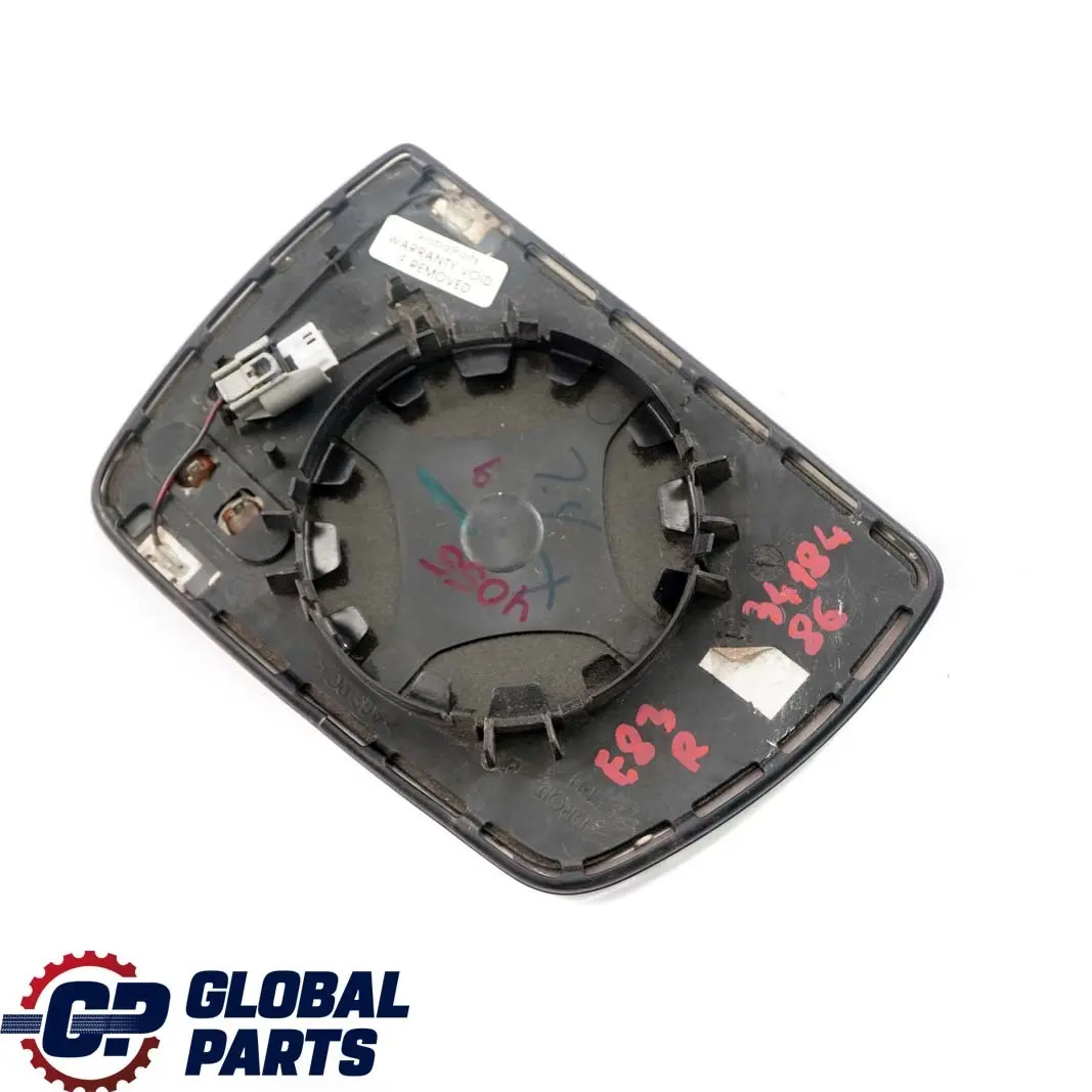 Right O/S Wing Mirror Glass Heated Wide Angle Auto Dip to BMW X3 E83 E83 LCI with Part number 3404626 BMW X3 E83 E83 LCI Right O/S Wing Mirror Glass Heated Wide Angle Auto Dip - SKU 3418486 - Part number 3404626