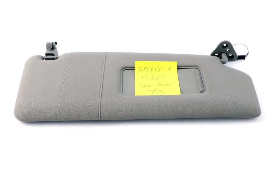 Sun Visor Illuminated Mirror Driver Side Right O/S Grau Grey to BMW X3 Series E83 with Part number 3418718 BMW X3 Series E83 Sun Visor Illuminated Mirror Driver Side Right O/S Grau Grey - SKU 3418718-1 - Part number 3418718