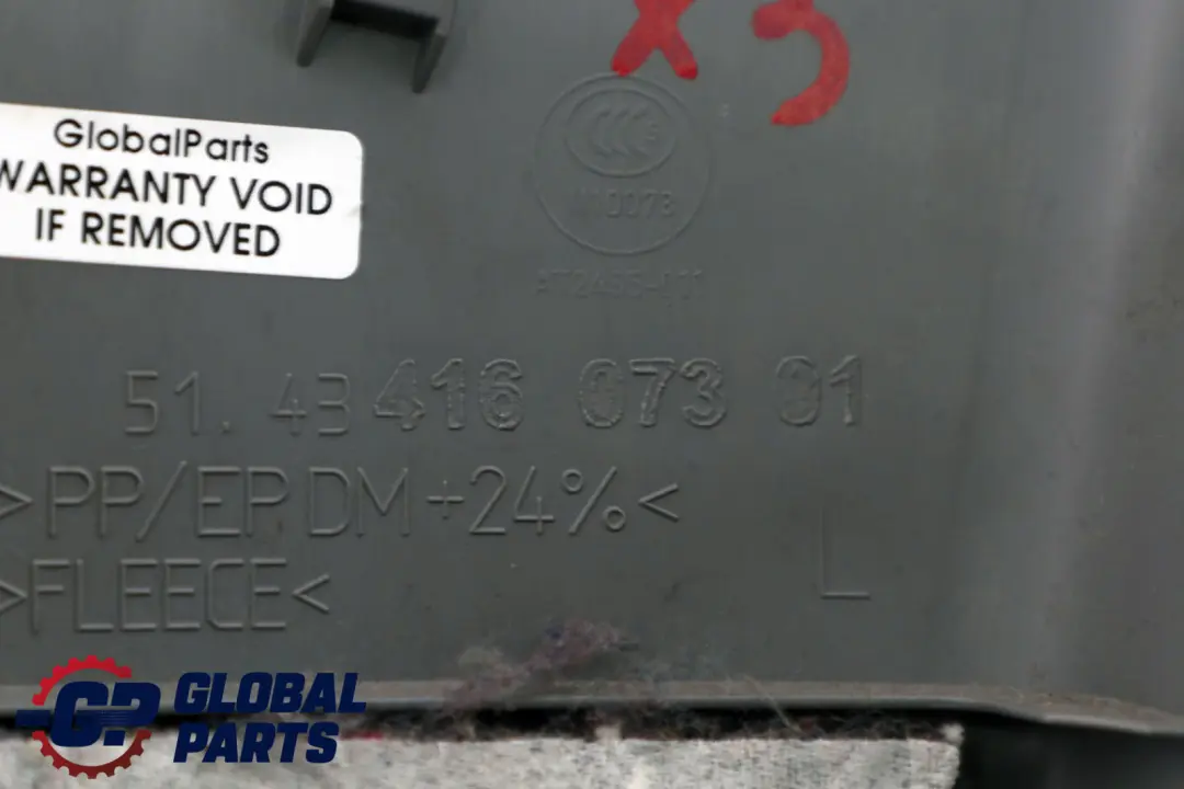 Verkleidung Blende B-Säule Unten Rechts Grau 3416073 für BMW X3 er E83 mit Teilenummer 3449943 BMW X3 er E83 Verkleidung Blende B-Säule Unten Rechts Grau 3416073 - SKU 3418755 - Teilenummer 3449943