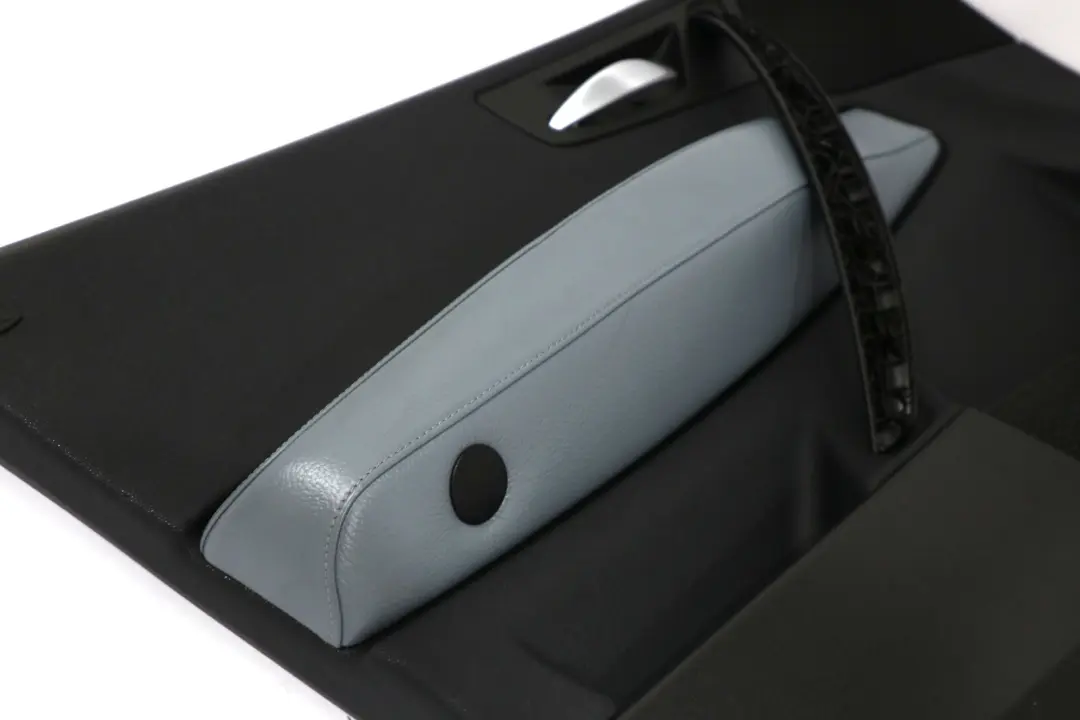 BMW X3 Series E83 Front Left N/S Door Card Lining Leather Black Grey Blue - SKU 3418841 - Part number 3418841