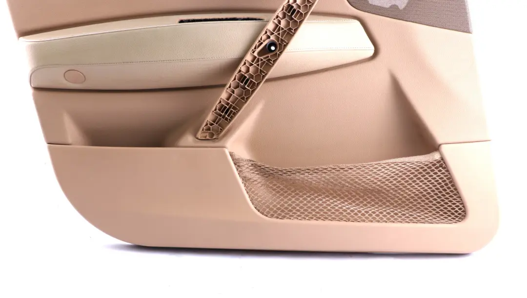 Front Left N/S Door Card Lining Leather Beige Sandbeige to BMW X3 Series E83 with Part number 3418843 BMW X3 Series E83 Front Left N/S Door Card Lining Leather Beige Sandbeige - SKU 3418843 - Part number 3418843