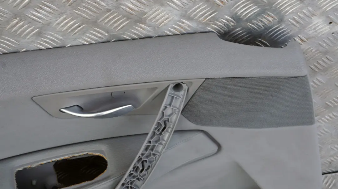 Front Left N/S Door Card Lining Leather Ambiente Grau Grey to BMW X3 Series E83 with Part number 3418847 BMW X3 Series E83 Front Left N/S Door Card Lining Leather Ambiente Grau Grey - SKU 3418847 - Part number 3418847