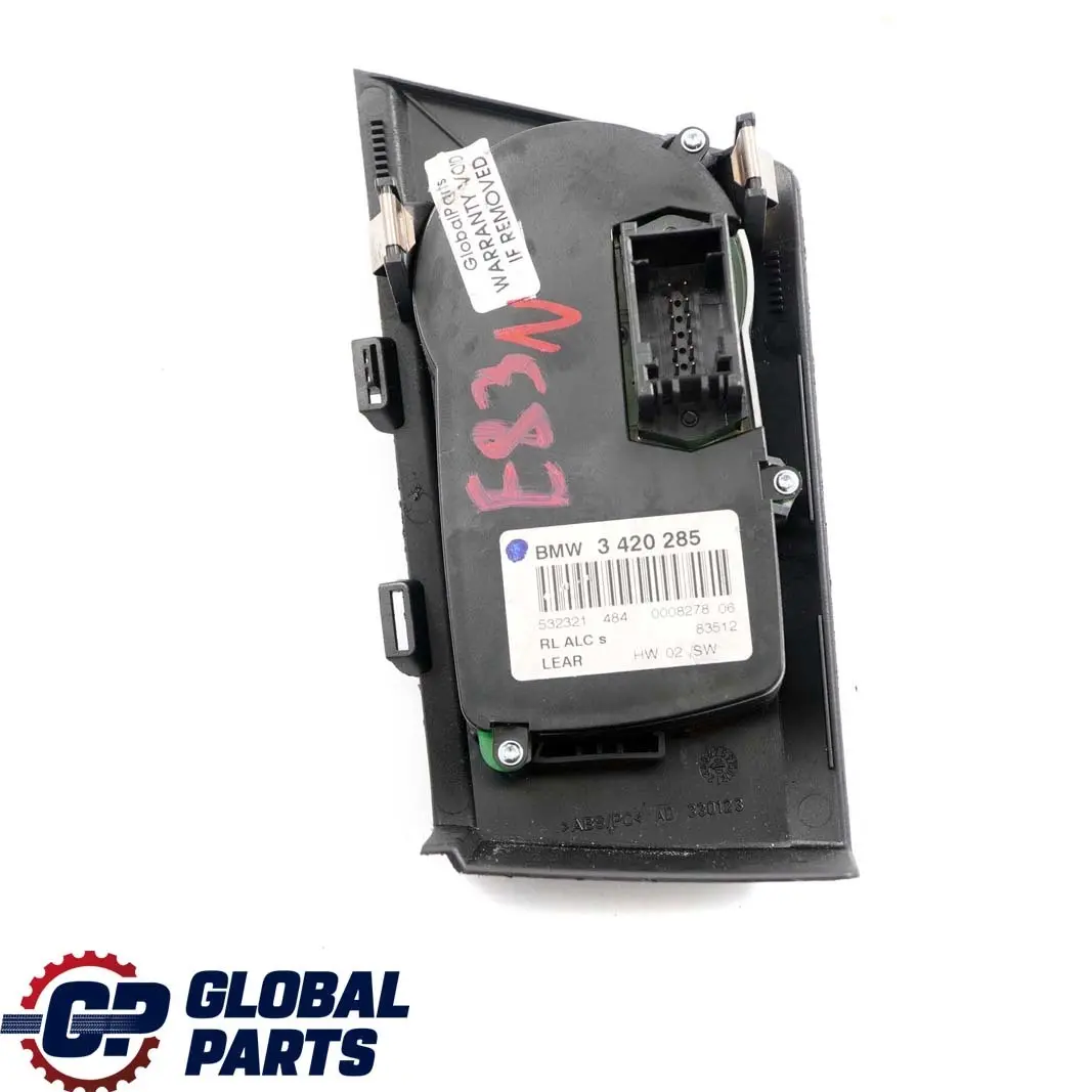 Faro Elemento Di Controllo Interruttore Pannello per BMW X3 E83 LCI con numero di parte 3420285 BMW X3 E83 LCI Faro Elemento Di Controllo Interruttore Pannello - SKU 3420285 - Numero di parte 3420285