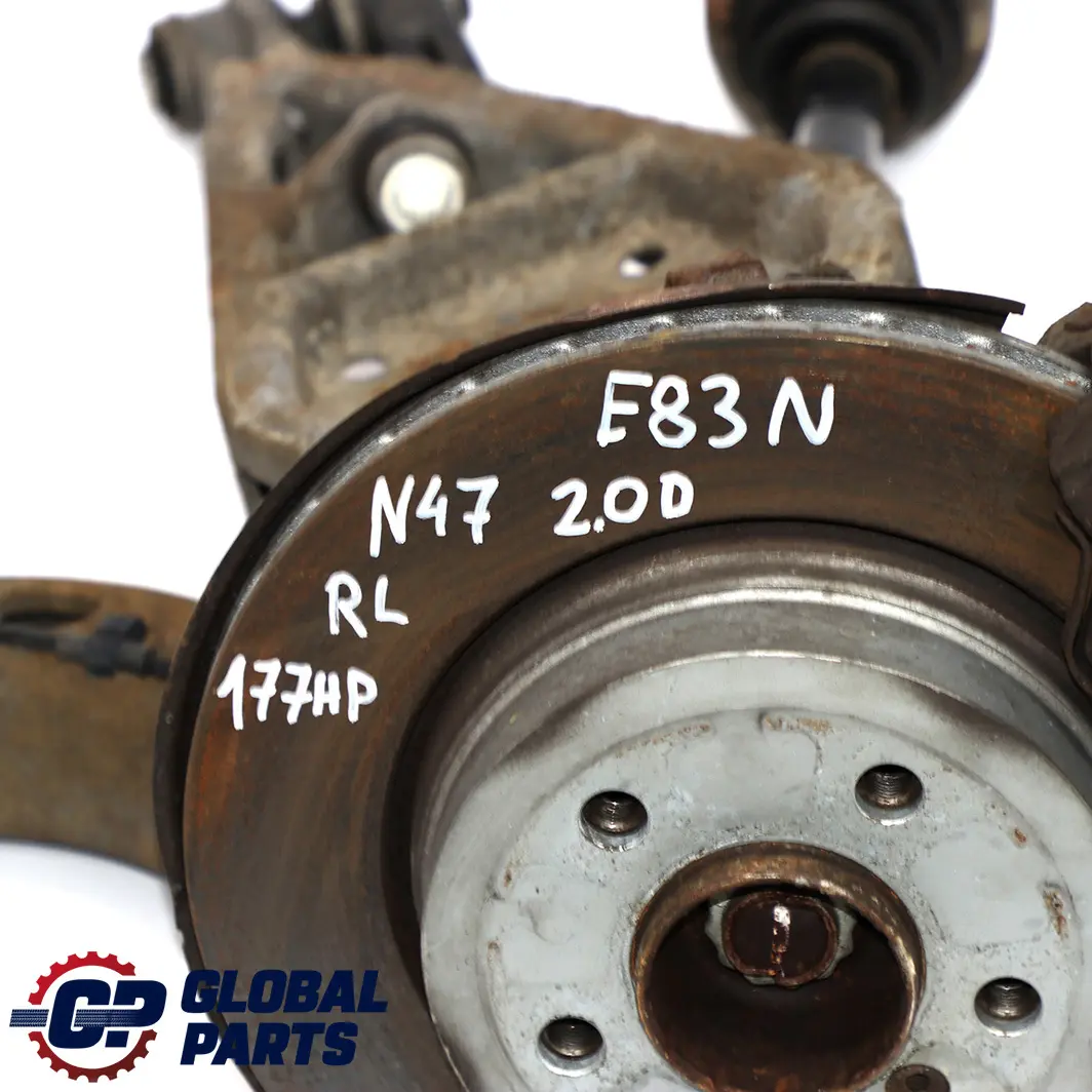 BMW E83 2.0d N47 Trasero Izquierdo N/S Suspensión Pierna Brazo Disco Pinza Freno - SKU 3420501-4 - Número de pieza 3420501