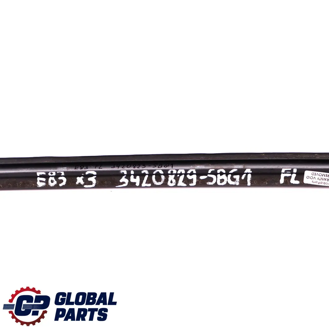 Delantero Izquierdo Parabrisas Moldura Antigoteo Tira Gris Plata A08 para BMW X3 E83 con número de pieza 3420829 BMW X3 E83 Delantero Izquierdo Parabrisas Moldura Antigoteo Tira Gris Plata A08 - SKU 3420829-SBG1 - Número de pieza 3420829