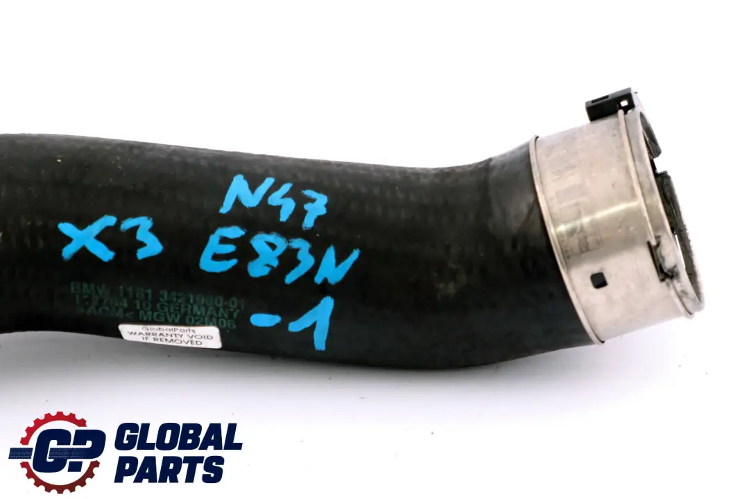 To Intercooler Pipe Charge Air Line BMW X3 E83 LCI Turbo - SKU 3421960-1 - Part number 3421960