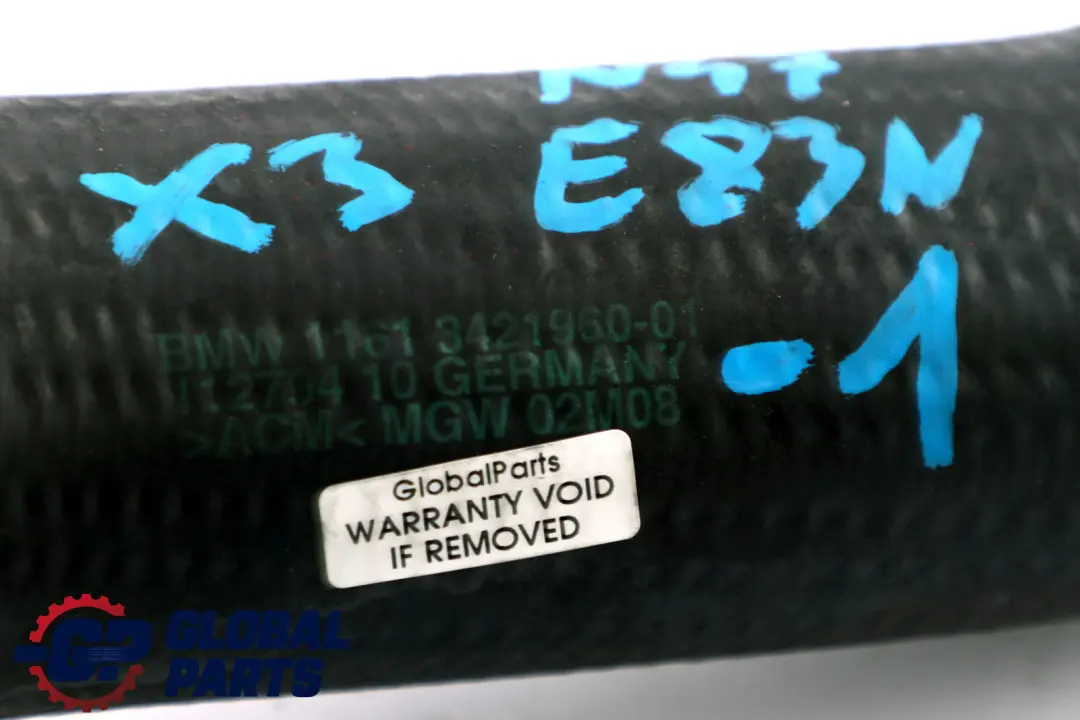 To Intercooler Pipe Charge Air Line BMW X3 E83 LCI Turbo - SKU 3421960-1 - Part number 3421960