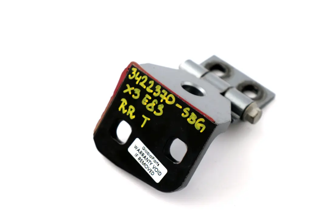 Puerta Trasera Derecha Bisagra Superior Gris Plata A08 para BMW E83 con número de pieza 3402820 BMW E83 Puerta Trasera Derecha Bisagra Superior Gris Plata A08 - SKU 3422370-SBG - Número de pieza 3402820