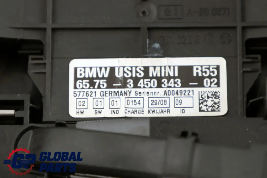 Interrupteur D'Éclairage L'Unité Commande Noir pour Mini Cooper R55 R56 R60 à propos du numéro de pièce 3422625 Mini Cooper R55 R56 R60 Interrupteur D'Éclairage L'Unité Commande Noir - SKU 3422625-2 - Numéro de pièce 3422625