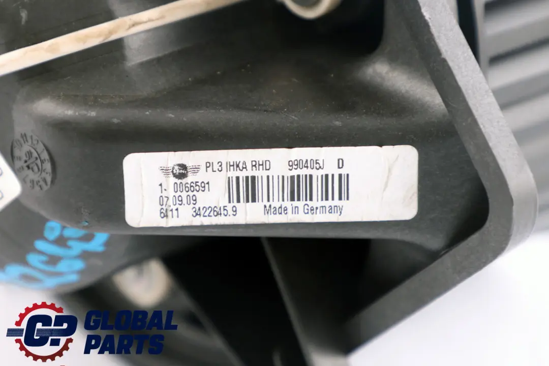 Heater Fan Blower Unit Automatic Air Conditioning to Mini R55 R56 LCI with Part number 3422645 Mini R55 R56 LCI Heater Fan Blower Unit Automatic Air Conditioning - SKU rhd-3422645 - Part number 3422645