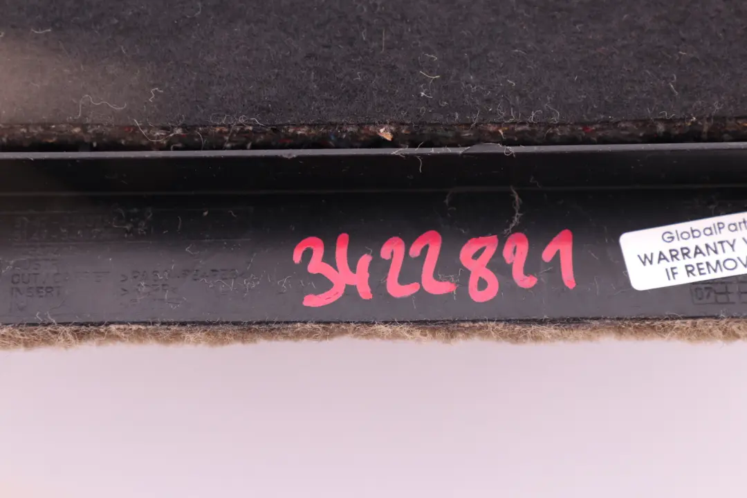 Left N/S Trunk Flap Trim Boot Cover Sandbeige Beige 3403733 to BMW X3 Series E83 with Part number 3422821 BMW X3 Series E83 Left N/S Trunk Flap Trim Boot Cover Sandbeige Beige 3403733 - SKU 3422821 - Part number 3422821