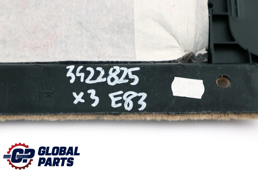 BMW X3 Series E83 Boot Trunk Front Floor Carpet Liner Sandbeige Beige - SKU 3422825 - Part number 3422825
