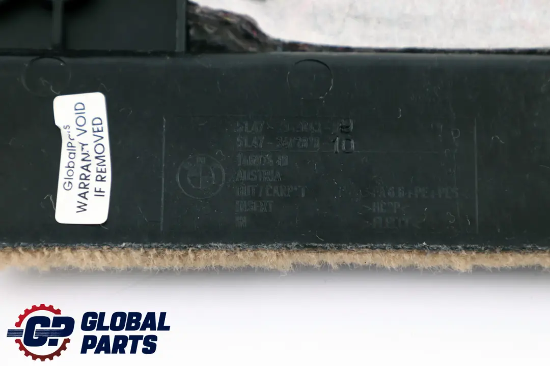 BMW X3 Series E83 Boot Trunk Front Floor Carpet Liner Sandbeige Beige - SKU 3422825 - Part number 3422825