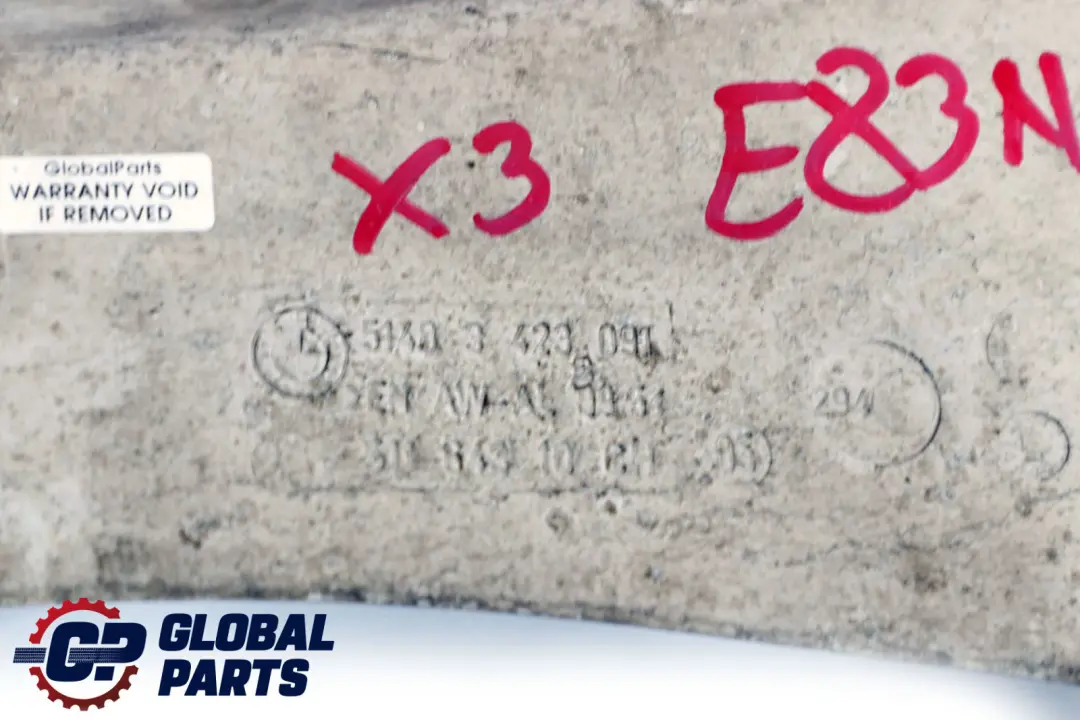 Osłona Termiczna Płyta Podwozia do BMW X3 E83 LCI o numerze 3423091 BMW X3 E83 LCI Osłona Termiczna Płyta Podwozia - SKU 3423091 - Numer Części 3423091