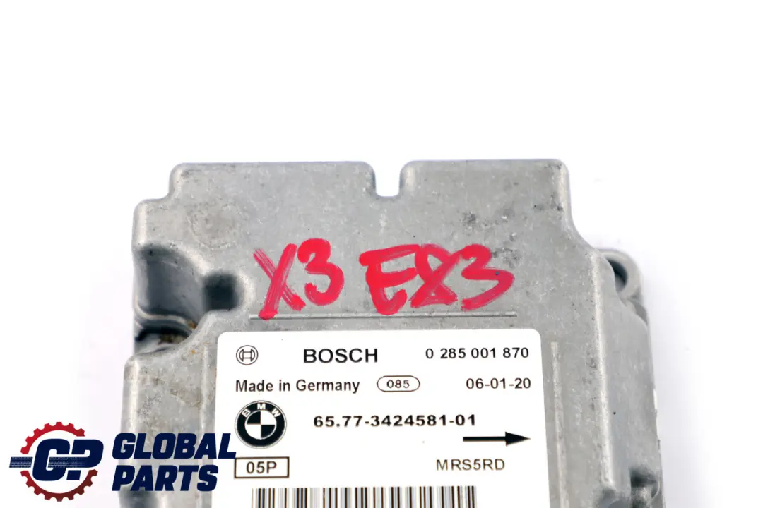 Airbag Unidad De Control Modulo ECU 6577 para BMW E83 con número de pieza 3424581 BMW E83 Airbag Unidad De Control Modulo ECU 6577 - SKU 3424581 - Número de pieza 3424581