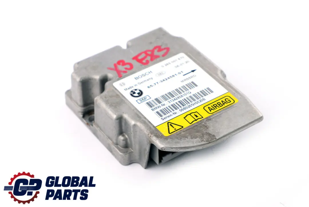 BMW X3 Series E83 Airbag Control Unit Module ECU 6577 - SKU 3424581 - Part number 3424581