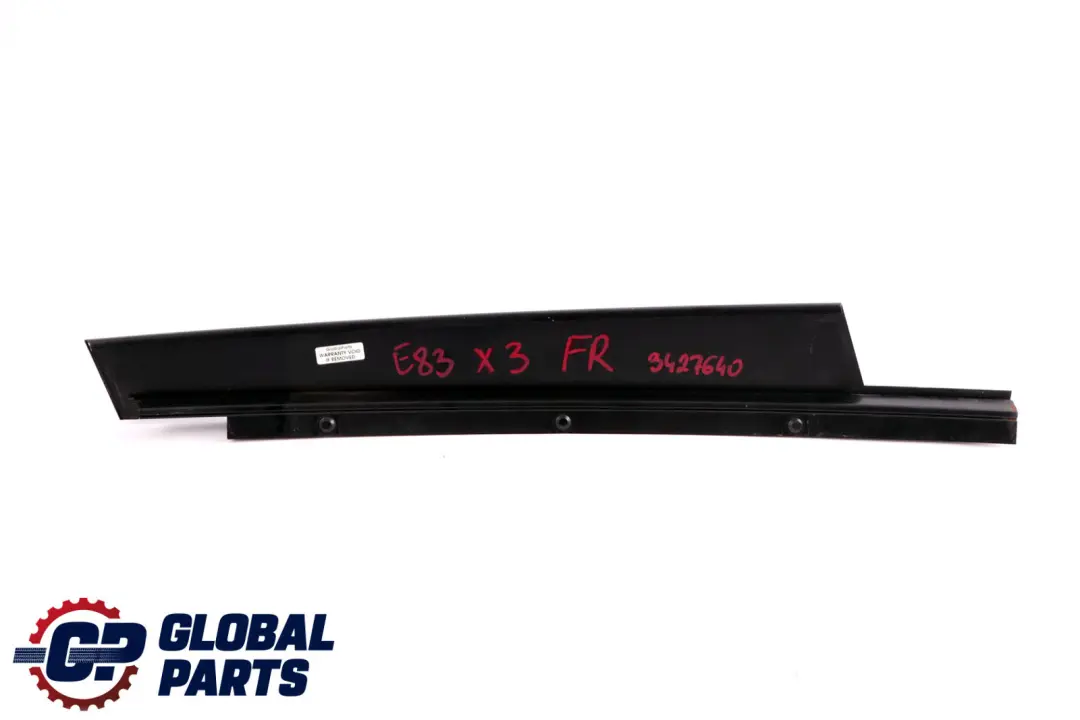 BMW X3 E83 LCI Front Right O/S Finisher Window Frame B-Pillar Door Black - SKU 3427640 - Part number 3427640