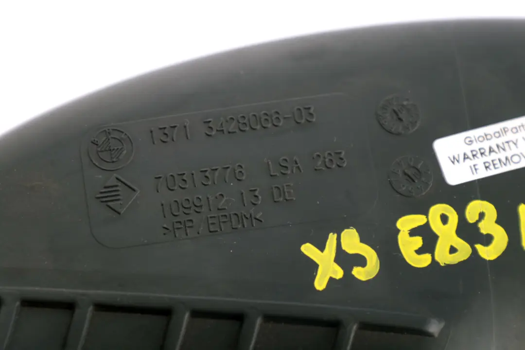 BMW X3 Series E83 2.5si 3.0si 3.0i N52N Air Duct Housing Rubber Boot - SKU 3428066 - Part number 3428066