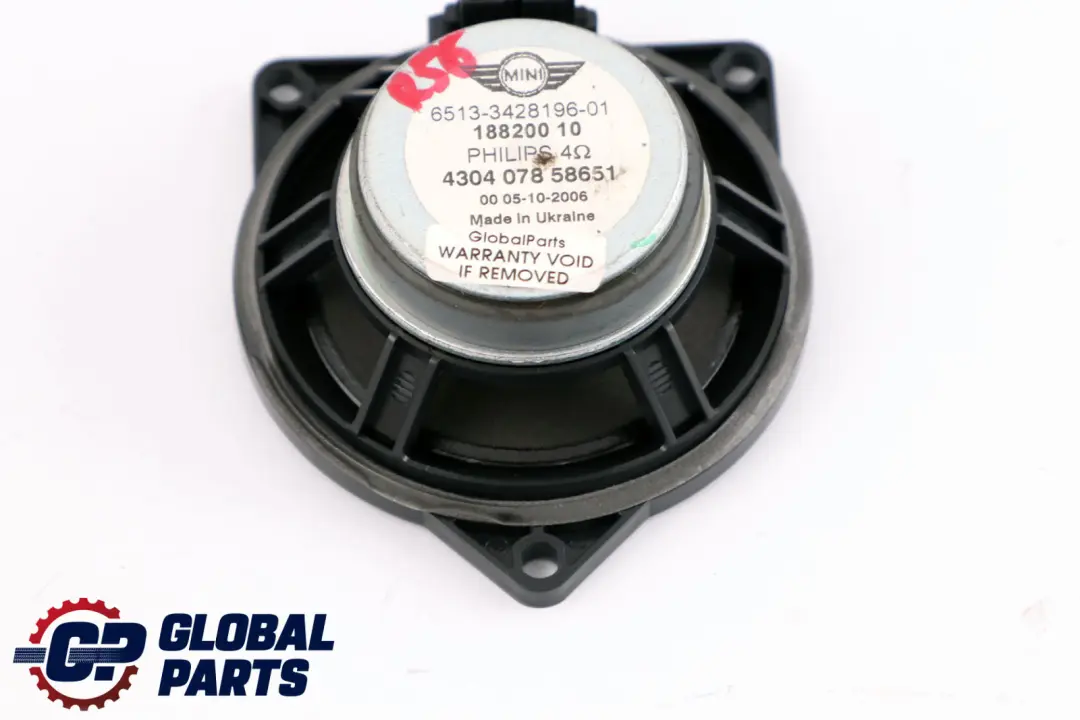Speaker Mini Cooper R55 R56 R57 LCI Audio System Stereo to Mid Range with Part number 3428196 Mid Range Speaker Mini Cooper R55 R56 R57 LCI Audio System Stereo - SKU 3428196 - Part number 3428196