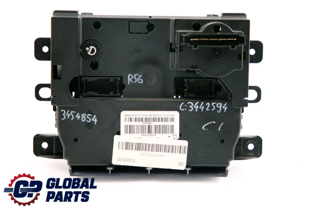 Mini Cooper R56 Interruptor Unidad Control Calefactor Aire Acondicionado - SKU 3442594 - Número de pieza 3442594