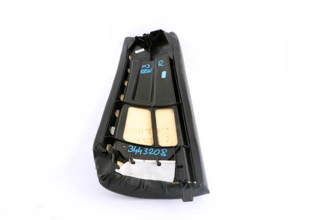 BMW X3 E83 LCI Rear Seat Right O/S Lateral Panel Black Leather 3330438 - SKU 3443208 - Part number 3443208