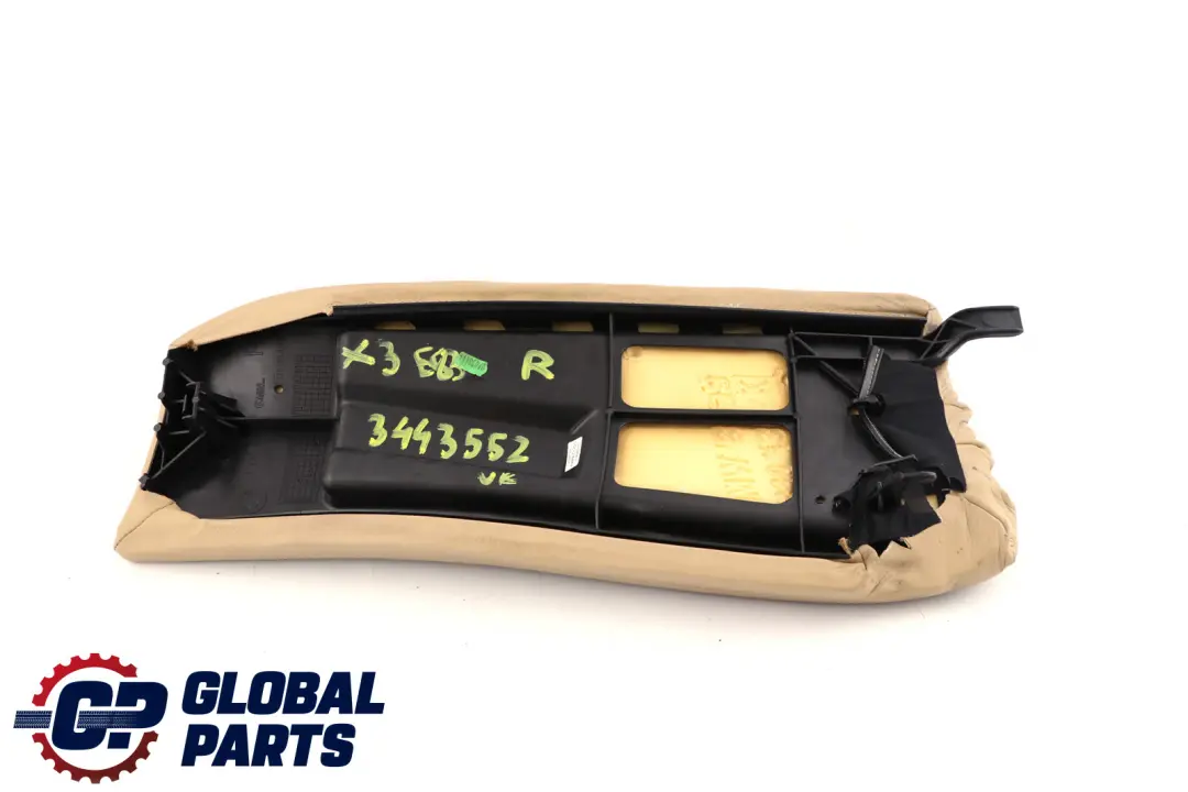 BMW X3 E83 Rear Seat Right O/S Lateral Panel Trim Leather Beige - SKU 3443552 - Part number 3443552