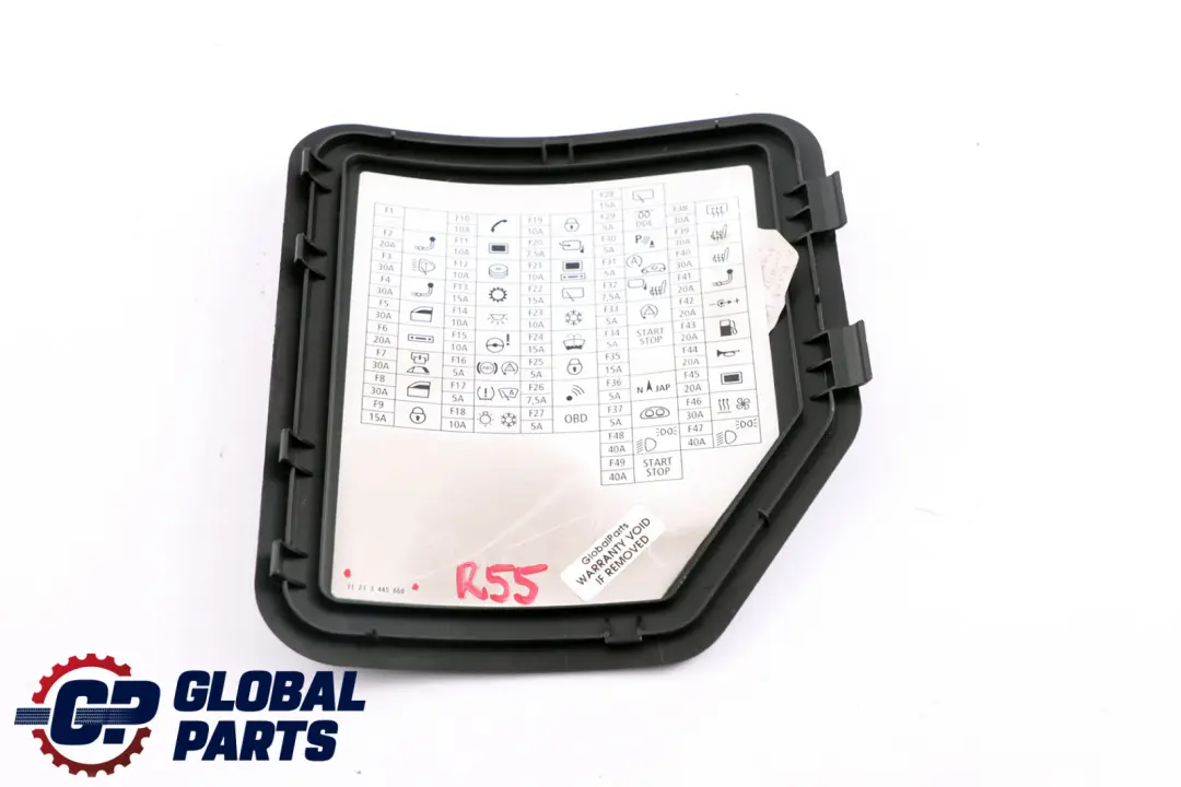 etiquette Sicherungsbelegung pour Mini Cooper R55 R56 à propos du numéro de pièce 3456655 Mini Cooper R55 R56 etiquette Sicherungsbelegung - SKU 3445660 - Numéro de pièce 3456655