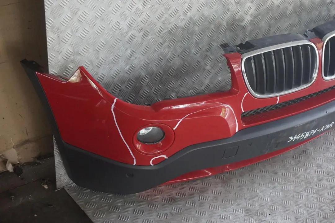 BMW X3 E83 LCI Stossfänger Vorn PDC Karmesinrot Karmesin Rot - A61 - SKU 3445874-KAR - Teilenummer 3445874