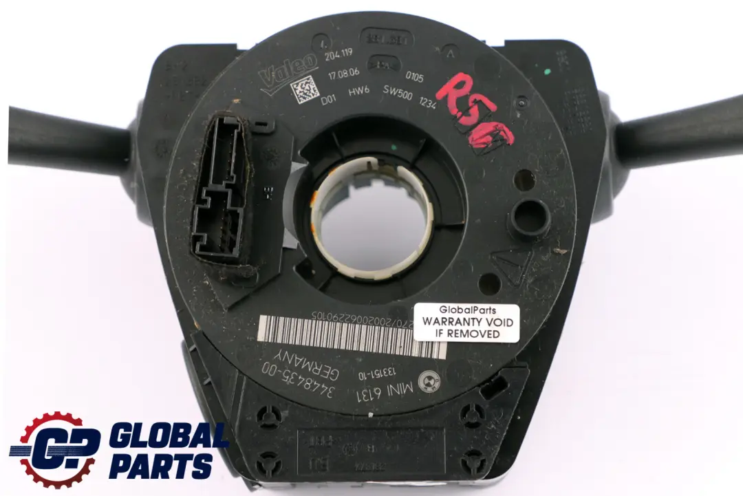 Switch Cluster Mini Cooper R55 R56 Steering Column Stalk Wiper Slip to with Part number 3448435 Switch Cluster Mini Cooper R55 R56 Steering Column Stalk Wiper Slip - SKU 3448435 - Part number 3448435