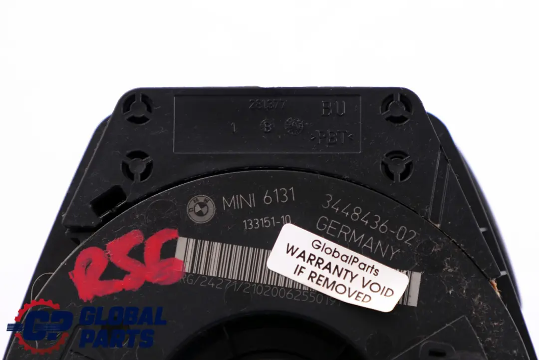 DSC Columna De Direccion Interruptor Cluster Anillo Stalk para Mini R55 R56 con número de pieza 3448436 Mini R55 R56 DSC Columna De Direccion Interruptor Cluster Anillo Stalk - SKU 3448436 - Número de pieza 3448436