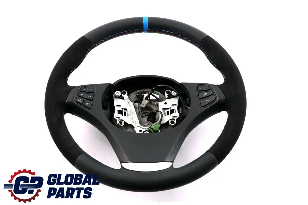 Leather / Alcantara Sport Steering Wheel M-tricoloured to BMW X3 E83 LCI NEW Black with Part number 3448457 BMW X3 E83 LCI NEW Black Leather / Alcantara Sport Steering Wheel M-tricoloured - SKU 3448457-1 - Part number 3448457