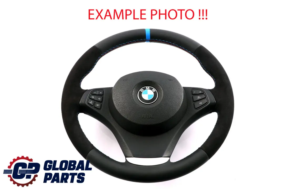 Leather / Alcantara Sport Steering Wheel M-tricoloured to BMW X3 E83 LCI NEW Black with Part number 3448457 BMW X3 E83 LCI NEW Black Leather / Alcantara Sport Steering Wheel M-tricoloured - SKU 3448457-1 - Part number 3448457