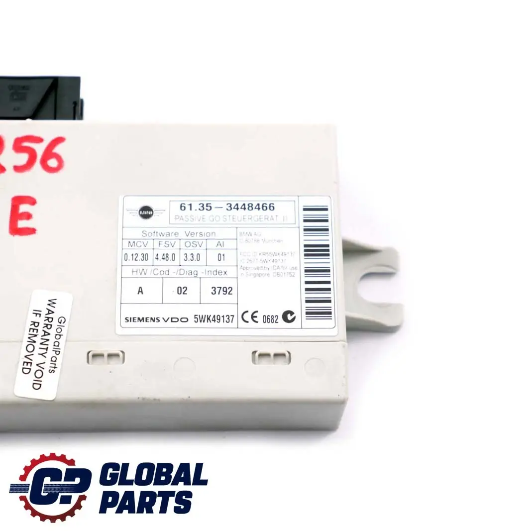 Mini Cooper R55 R56 Módulo Unidad de Control Pasivo Ir - SKU 3448466 - Número de pieza 3448466