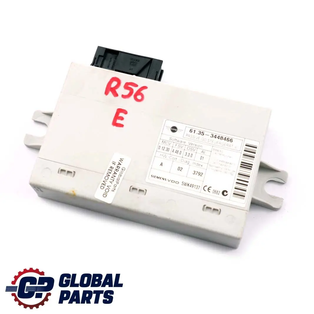 Control Unit Module Passive Go to Mini Cooper R55 R56 with Part number 3448466 Mini Cooper R55 R56 Control Unit Module Passive Go - SKU 3448466 - Part number 3448466