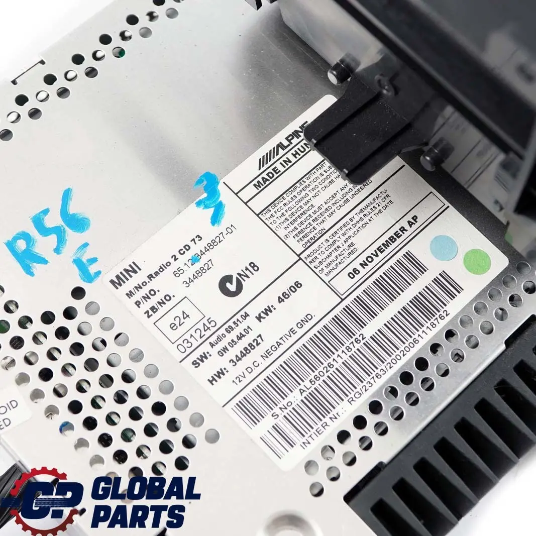 Radio Boost CD 6512 für BMW Mini Cooper One R55 R56 R57 3 mit Teilenummer 3448827 BMW Mini Cooper One R55 R56 R57 3 Radio Boost CD 6512 - SKU 3448827-3 - Teilenummer 3448827