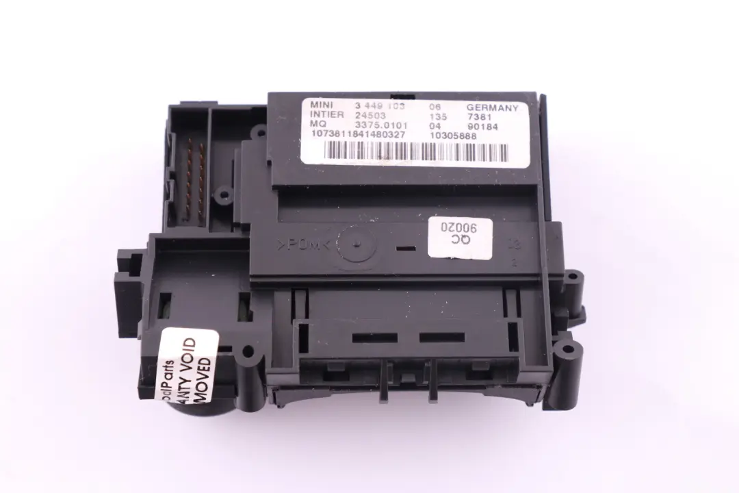 Lector de la Llave de Contacto Boton de Arranque y Parada del Motor para Mini R55 R56 con número de pieza 3449103 Mini R55 R56 Lector de la Llave de Contacto Boton de Arranque y Parada del Motor - SKU 3449103 - Número de pieza 3449103