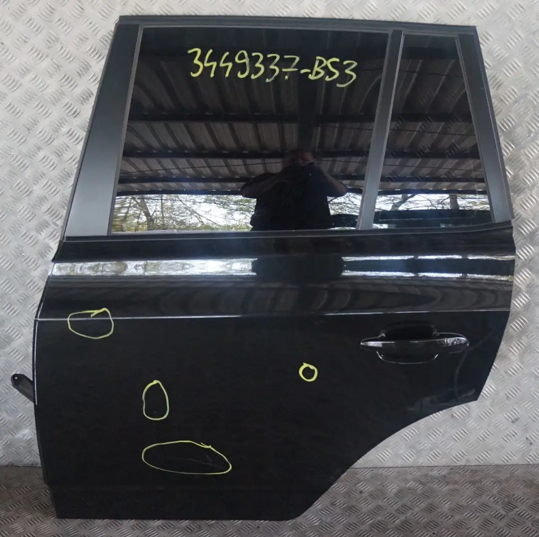 Door Rear Left N/S Black Sapphire Metallic - 475 to BMW X3 Series E83 3 with Part number 3449337 BMW X3 Series E83 3 Door Rear Left N/S Black Sapphire Metallic - 475 - SKU 3449337-BS3 - Part number 3449337