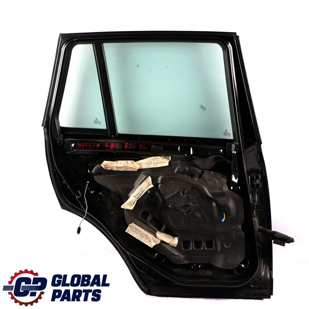 Door Rear Left N/S Black Sapphire Metallic - 475 to BMW X3 Series E83 with Part number 3449337 BMW X3 Series E83 Door Rear Left N/S Black Sapphire Metallic - 475 - SKU 3449337-BS5 - Part number 3449337