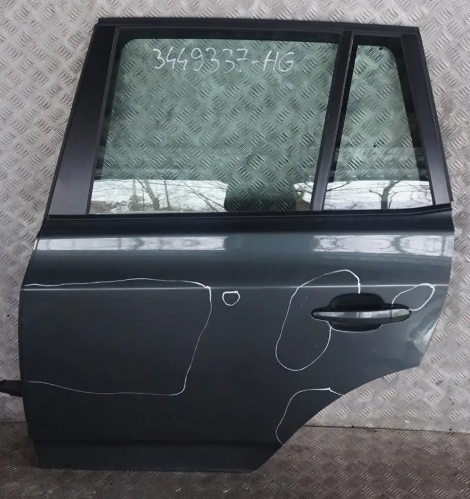 Door Rear Left N/S Highland Green Metallic - A11 to BMW X3 Series E83 with Part number 3449337 BMW X3 Series E83 Door Rear Left N/S Highland Green Metallic - A11 - SKU 3449337-HG - Part number 3449337