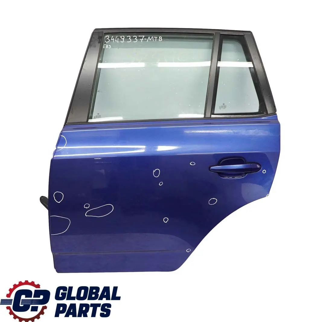 BMW X3 E83 Door Rear Left N/S Montegoblau Montego Blue Metallic - A51 - SKU 3449337-MTB2 - Part number 3449337