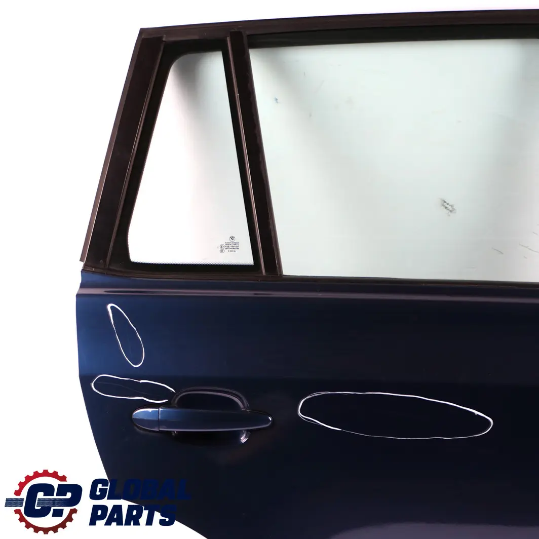 Door Rear Right O/S Mysticblau Mystic Blue Metallic - A07 to BMW X3 Series E83 with Part number 3449338 BMW X3 Series E83 Door Rear Right O/S Mysticblau Mystic Blue Metallic - A07 - SKU 3449338-MYS - Part number 3449338