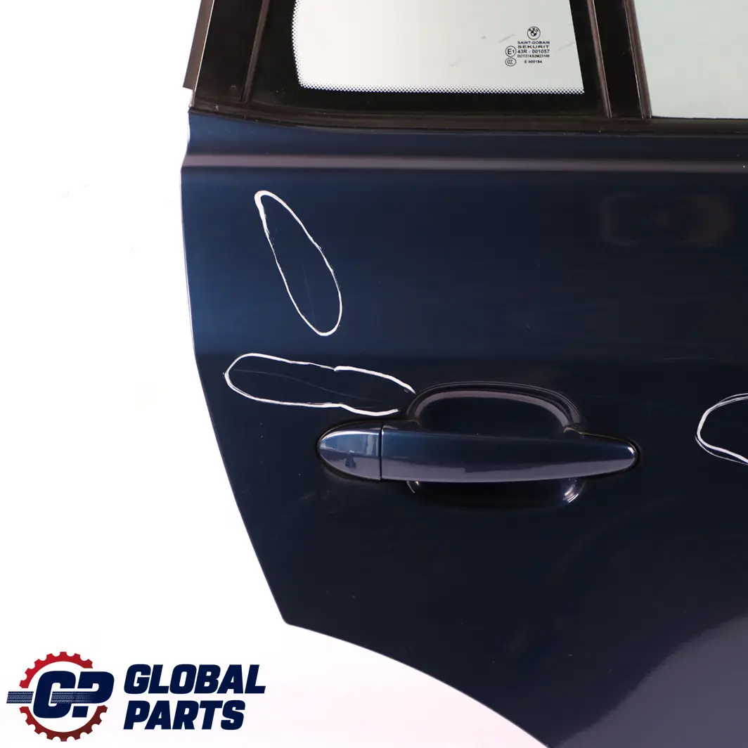 Door Rear Right O/S Mysticblau Mystic Blue Metallic - A07 to BMW X3 Series E83 with Part number 3449338 BMW X3 Series E83 Door Rear Right O/S Mysticblau Mystic Blue Metallic - A07 - SKU 3449338-MYS - Part number 3449338