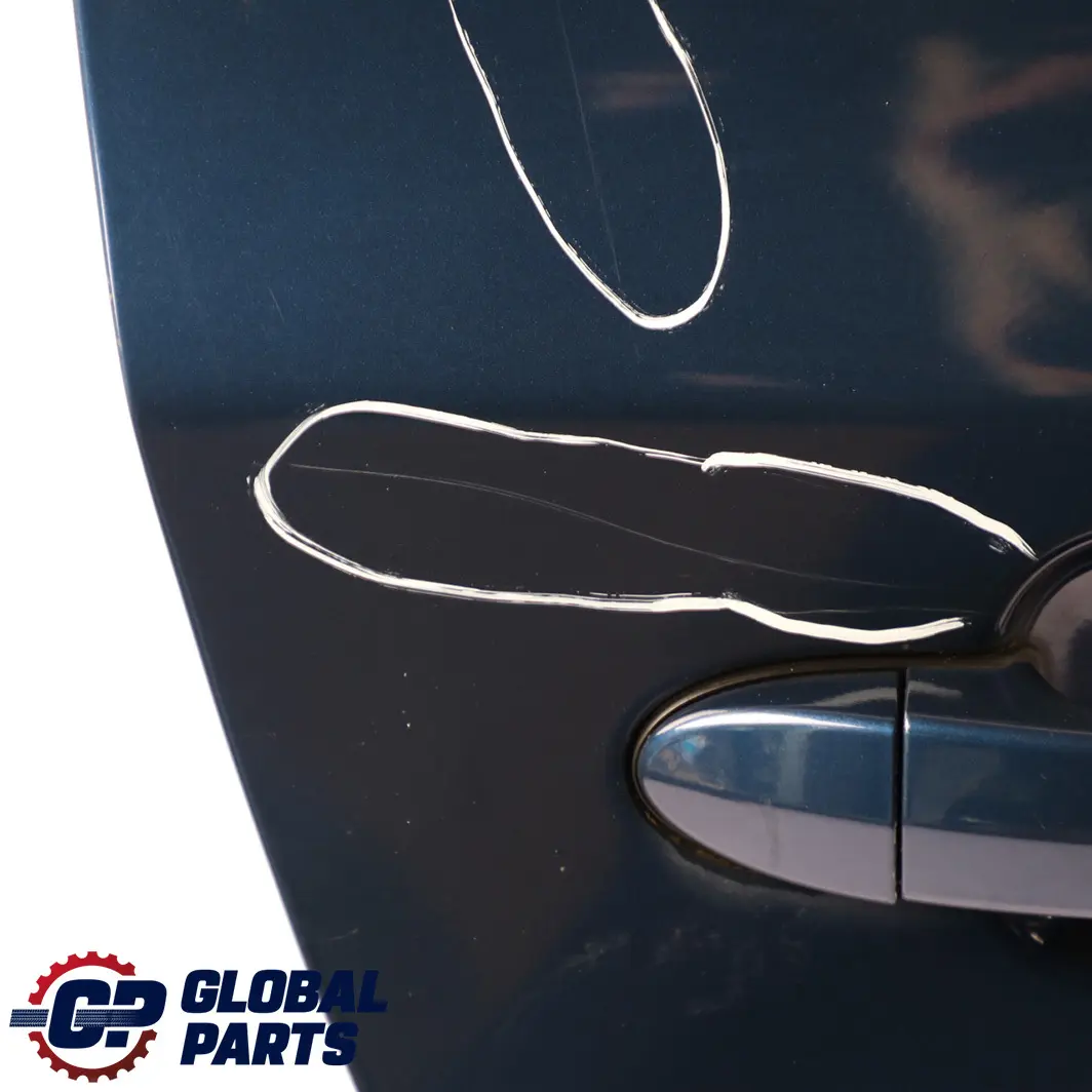 Door Rear Right O/S Mysticblau Mystic Blue Metallic - A07 to BMW X3 Series E83 with Part number 3449338 BMW X3 Series E83 Door Rear Right O/S Mysticblau Mystic Blue Metallic - A07 - SKU 3449338-MYS - Part number 3449338