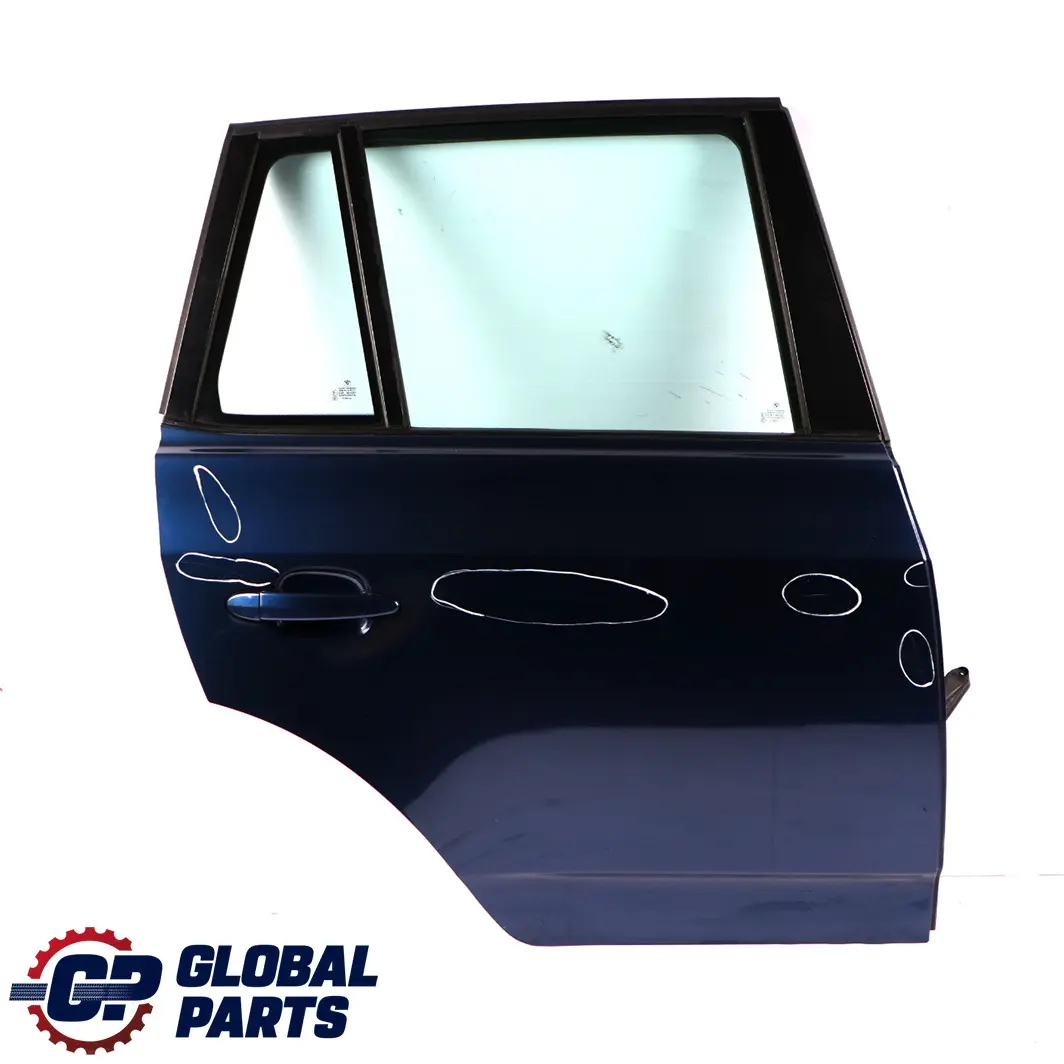 Door Rear Right O/S Mysticblau Mystic Blue Metallic - A07 to BMW X3 Series E83 with Part number 3449338 BMW X3 Series E83 Door Rear Right O/S Mysticblau Mystic Blue Metallic - A07 - SKU 3449338-MYS - Part number 3449338