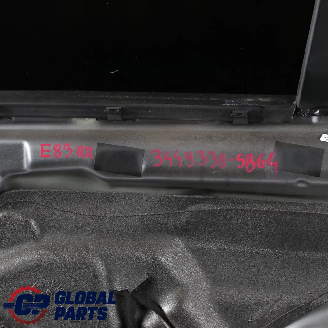 Door Rear Right O/S Silbergrau Silver Grey - A08 to BMW X3 Series E83 4 with Part number 3449338 BMW X3 Series E83 4 Door Rear Right O/S Silbergrau Silver Grey - A08 - SKU 3449338-SBG4 - Part number 3449338