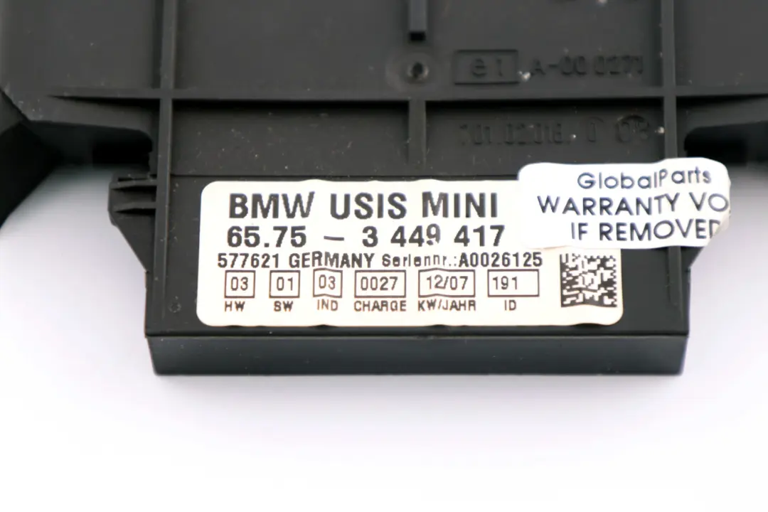 Mini R55 R55N R56 R56N Moduł ultradźwiękowy alarmu - SKU 3449417 - Numer Części 3456365