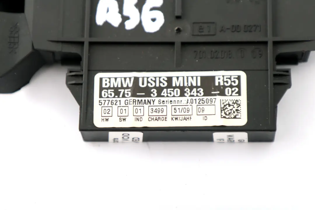 Alarma Ultrasónica Mini Cooper R55 R56 Módulo De Sistema para con número de pieza 65753450343 Alarma Ultrasónica Mini Cooper R55 R56 Módulo De Sistema - SKU 3450343 - Número de pieza 65753450343
