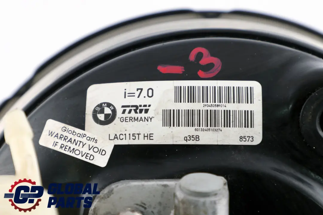 Reihe E83 E83N LCI Bremskraftverstärker für BMW X3 mit Teilenummer 3450589 BMW X3 Reihe E83 E83N LCI Bremskraftverstärker - SKU 3450589-3 - Teilenummer 3450589